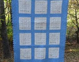Cute Handmade Vintage Blue Work Children's Quilt ~ Hand Embroidered ~ Chambray Fabric ~ 75x86” - Etsy