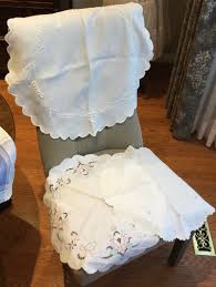 Lot of Three 3 Smallish Bright White Machine Embroidered Round Cotton Tablecloths 1950's 1960's - Etsy Canada