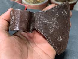 1800s Antique Iron Hand Forged Axe Blade Old Floral Carving Hunting Axe Hatchet | eBay