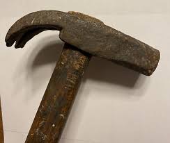 Antique 1800s 19th Century Blacksmith Forged Claw Hammer Carpenter Farrier C8 | eBay