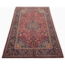 1960s Old Persian Kashan Area Rug 4'5″ X 7'0″ | Chairish