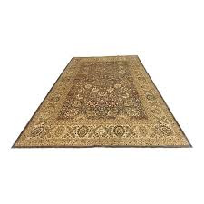 12ft 10in X 18ft Hand Knotted Persian Kashan Area Rug | Chairish