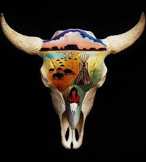 Lakota Bison Skull by Joy Bradley