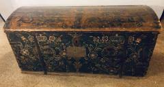 Original Painted Dowry Chest Trunk or Luggage, Dated 1840