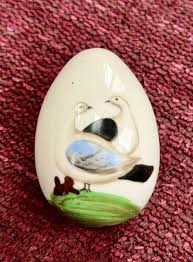 Vintage Hand Painted Mourning Doves Ceramic Egg | eBay