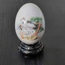 Vintage Set of Six Chinese Ceramic Hand Painted Egg Art - Etsy Hong Kong