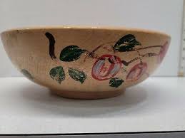 Vintage Wooden Handpainted Bowl With Cherries | eBay