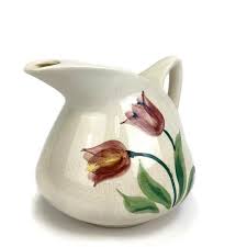 Vintage Pottery Guild Ceramic Pitcher - Hand Painted With Tulips - Etsy