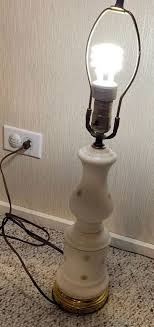 Vintage Milk White Lamp With Gold Starbursts Beautiful ...