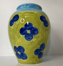 Italian Pottery Multicolor Floral Vase Signed PB Made In Italy | eBay