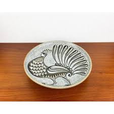 Vintage West German Pottery Wall Plate with Rooster Design ...
