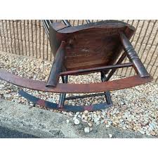 Early 20th Century Antique Hand Painted Rocker Chair. | Chairish