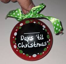 KREBS GLASS BALL DAYS 'TIL CHRISTMAS COUNTDOWN ORNAMENT WRITE # WITH CHALK RARE | eBay