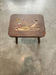 Vintage Painted Foot Stool With DUCKS | eBay