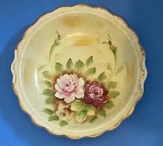 Vintage Decorative Hand Painted Soup Bowl With Floral Design ...