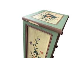 Vintage French Wooden Chest of Drawers Sage Green Organiser Tidy Store Country Cottage Hand Painted Circa 1980-90's / EVE - Etsy