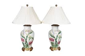 2 Wildwood Pamela Shirley Hand Painted Tropical Flower Table ...