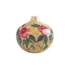 Bud Pottery Vase Handcrafted & Decorative with Drip Glaze Design Katrin Model - ShopiPersia