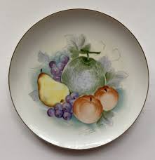 J. Nagasaki Signed Hand Painted Fruit Plate Vintage 10.5 ...