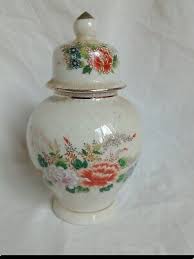 Vintage Hand painted Ginger Jar From Japan OMC Printed On bottom | eBay