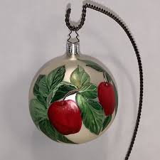 Hand Painted Glass Hanging Ornament - Apples in Red and Green - Signed - 3" | eBay
