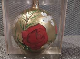 Vintage Pier 1 Imports Mouth Blown Hand Painted Glass Ornament Signed 2003 | eBay