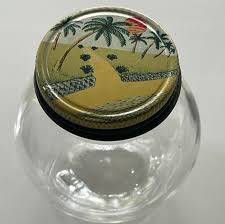 1920's Vintage Hand-Painted Jar - Tropical | Mercari