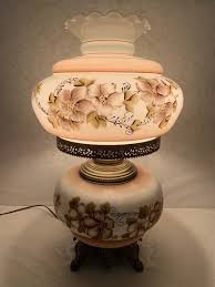 Large Gone With The Wind 3-Way Hurricane Lamp Hand Painted ...