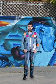 Handcrafted Upcycled Denim Jacket with Colorful Appliqué ...