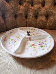 Vintage 1960's Japanese Floral 3 Section Candy Nut Tray | eBay