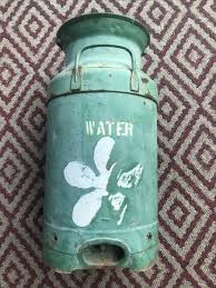 Vintage Steel Water Can Dispenser Green w/spout at Bottom w ...