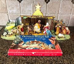 Vintage 1930s Christmas Manger Set, No 743 Litho on Cardboard Nativity Scene, Stand up Cut Out, Original Box, Concordia Products - Etsy