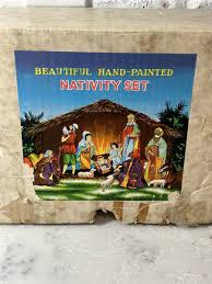 Vintage 10 Piece Christmas Nativity Figurines Hand Painted Japan No. 1/1325 Box | eBay