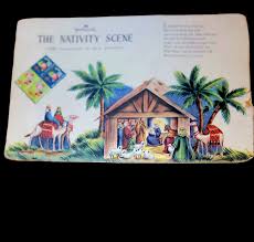 Hallmark Nativity Scene Die Cut, Easy Assembly Vintage Christmas 3-D Decoration, Mid Century - Etsy New Zealand
