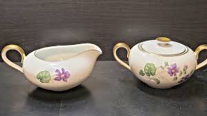 Heinrich H and C Selb Bavaria Violet Cream and Covered Sugar ...