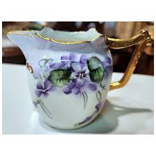 Charming Vintage Bavaria 1900 Hand Painted "Violets" Floral ...