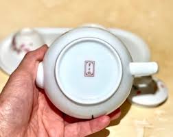 Hand Painted Bone China Refined Porcelain Teapot, Cicada ...