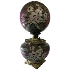 HUGE Antique Gone with the Wind Lamp~ Rare subject. For Sale ...