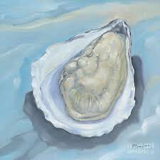 Oyster Close Up XI - Aqua Painting by Paul Brent - Fine Art ...