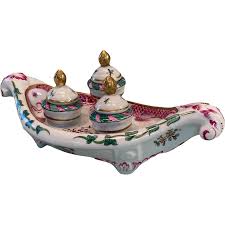 Vintage Bloch Porcelaine De Paris Gondola Shaped Triple Ink ...