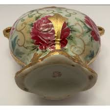 Mid 20th Century Hand Painted Double Handled Nippon Vase ...