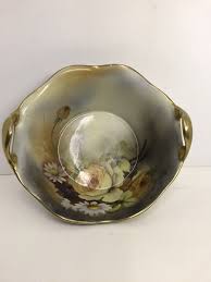 Vintage 2 Handled Hand Painted Serving Bowl Made In Japan | eBay