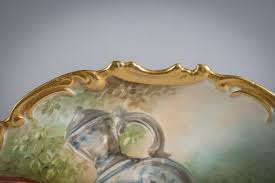 Pair of French Limoges Porcelain Chargers, circa 1890 For Sale at 1stDibs