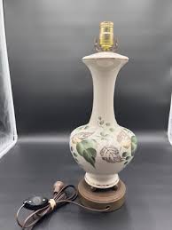 Vtg Leviton White Frosted Glass Milk Hand-Painted Gold ...