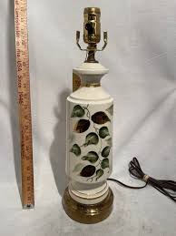 Midcentury Ivy Lamp with Porcelian and Brass - michaelslamps.com