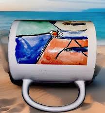 RARE VINTAGE SIGNED SQUARE 1 ART MARDI SON Novel 13oz Coffee Cup Mug | eBay