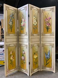 Sold at Auction: Vntg HandPainted Tuscan Style Folding Room ...