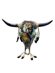 REAL COW SKULL , Hand Painted , Southwest Art , Hand Crafted ...