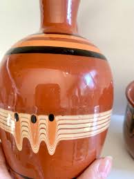 Set of 2 Glazed Ceramic Vintage Ceramic Cups and Pitcher - Etsy