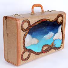 Horse Portrait Painting on Suitcase by Shawna June Lee ...